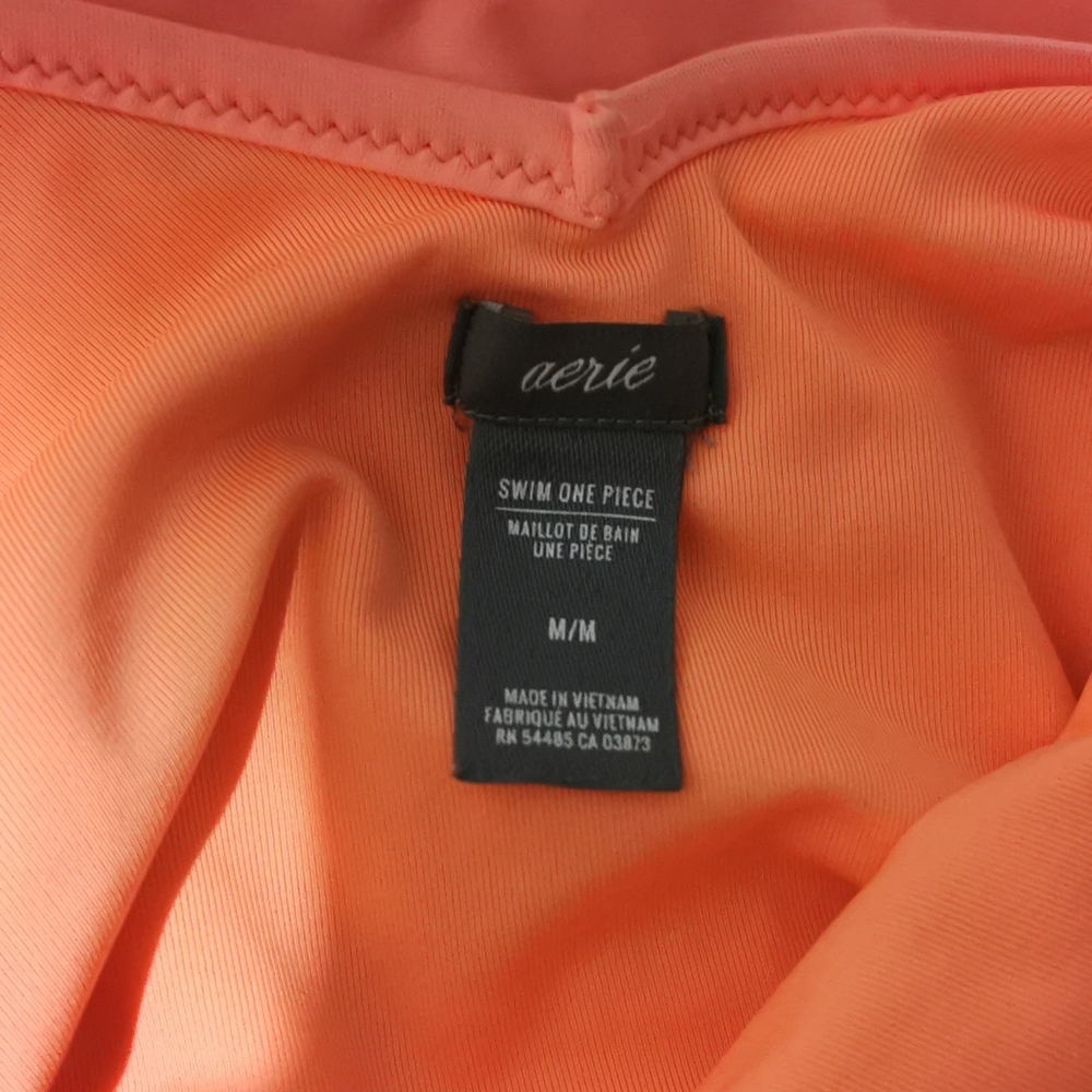 Aerie.Coral Halter Neck Swimsuit - Picture 3 of 3